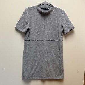 Zara Heather Gray Short Sleeve Sweater Dress